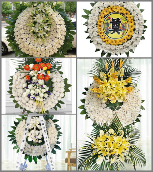 河南南阳新野县城郊乡花陂村花圈速递